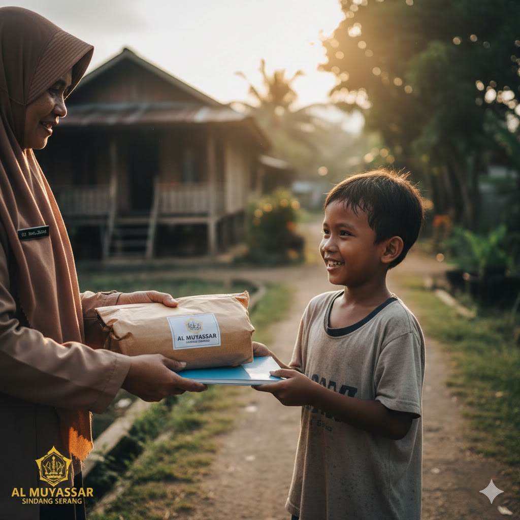 Penyerahan bantuan kepada warga
